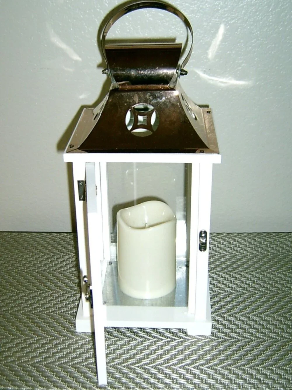 Memory Lantern with Battery Operated Candle, VGUC